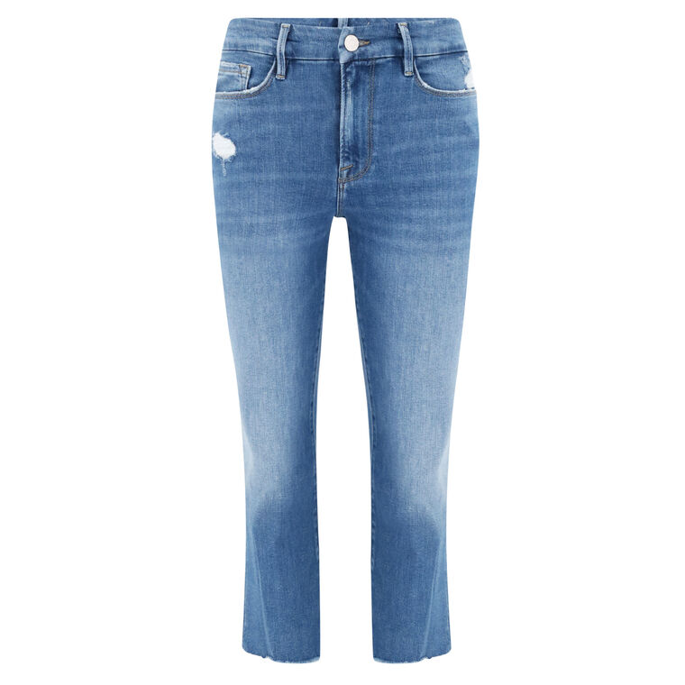 Le Crop Mini Boot Raw Stagger Jean image number null