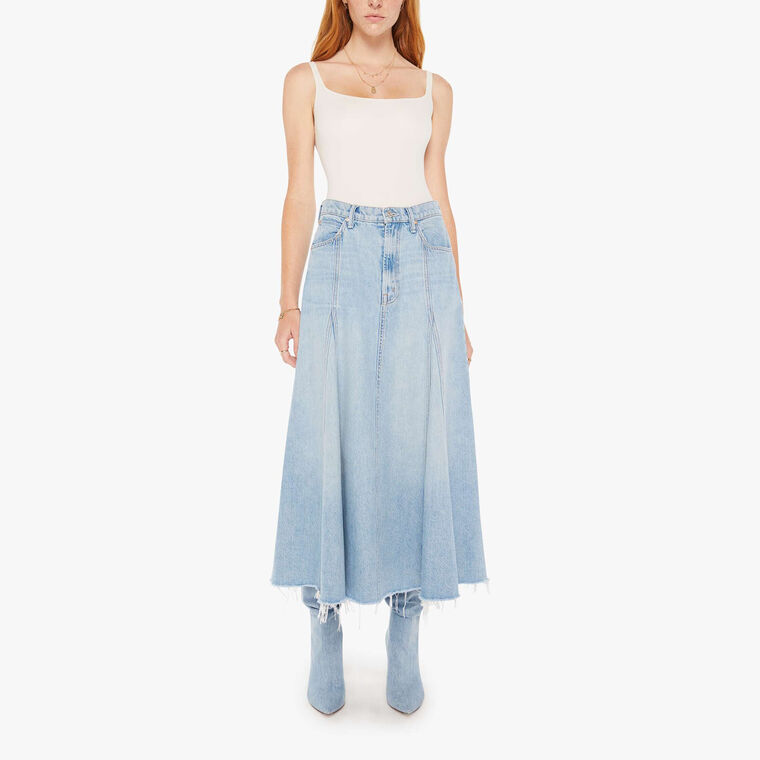 The Full Swing Denim Skirt image number null