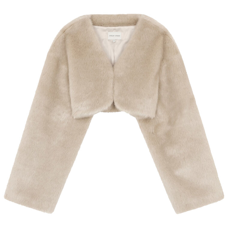 Badri Faux Fur Bolero Coat image number null