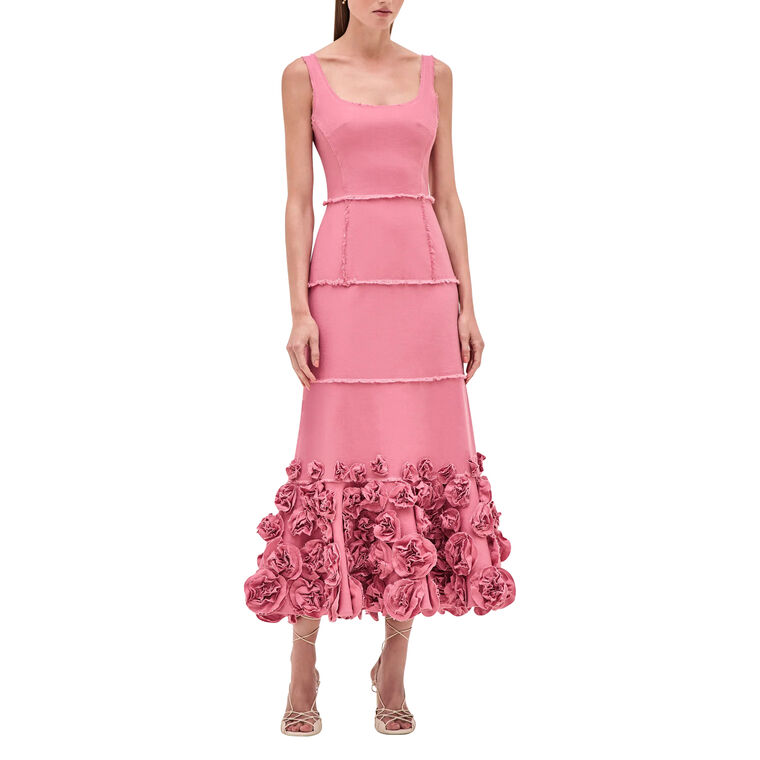Demina Sleeveless Geometric Applique Midi Dress image number null
