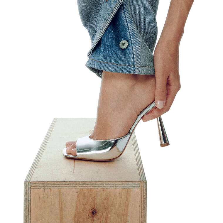 Greta 70mm Mirror Leather Mule image number null