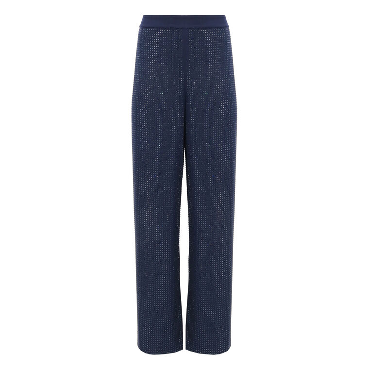 Lane Embellished Silk-Blend Wide-Leg Pant image number null