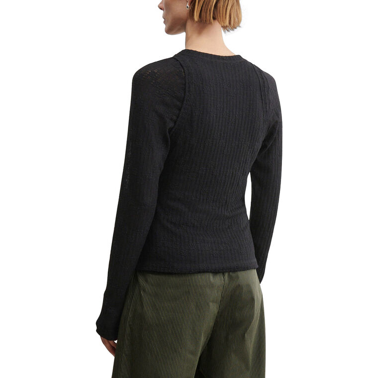 Rosaline Lace Long Sleeve Baseball Tee image number null