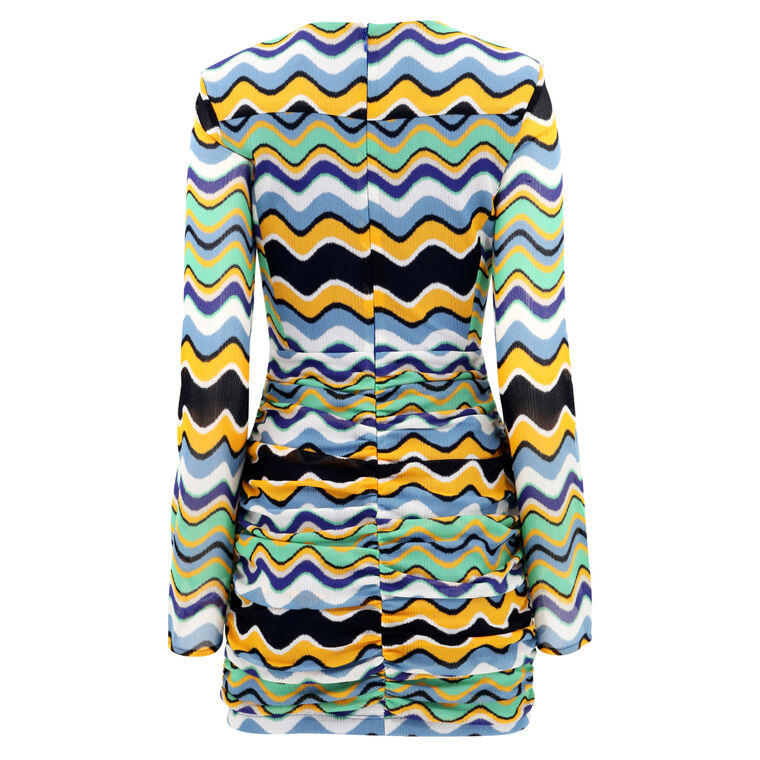 Frankie V-Neck Ruched Mini Dress image number null