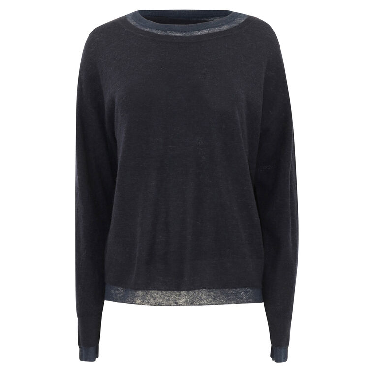 Double-Layer Wool-Blend Sweater image number null