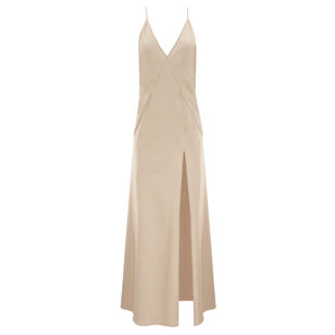 Kerri Sleeveless V-Neck Satin Gown