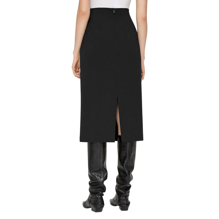 High Waisted Pencil Skirt With Back Slit image number null
