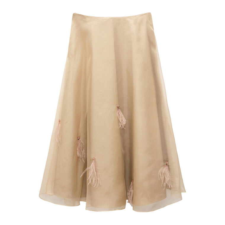 Sheer Volumes Midi Skirt image number null