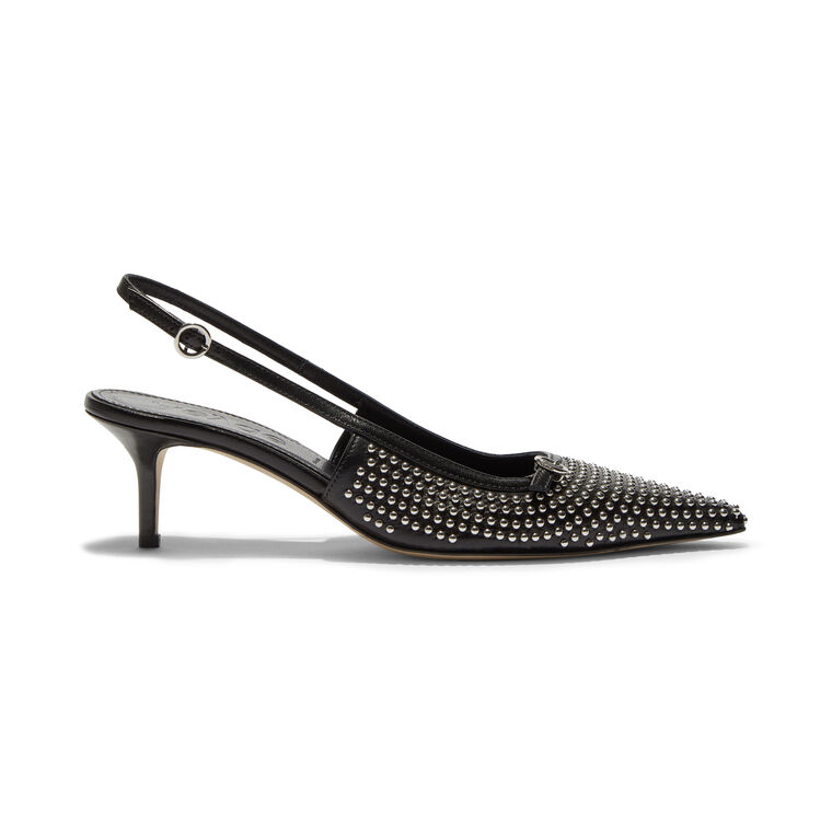 Saba Mini Stud Leather Slingback Pump image number null