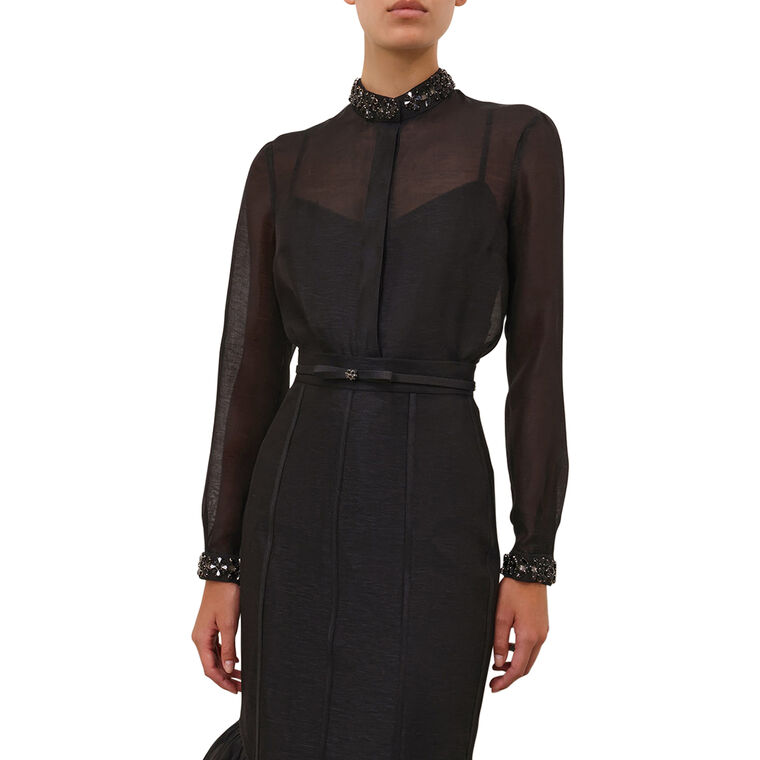 Hypnotic Jewel-Embellished Long Sleeve Shirt image number null