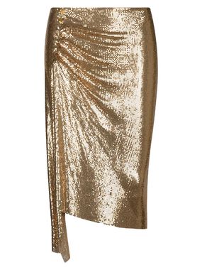 Chainmail Draped Midi Skirt