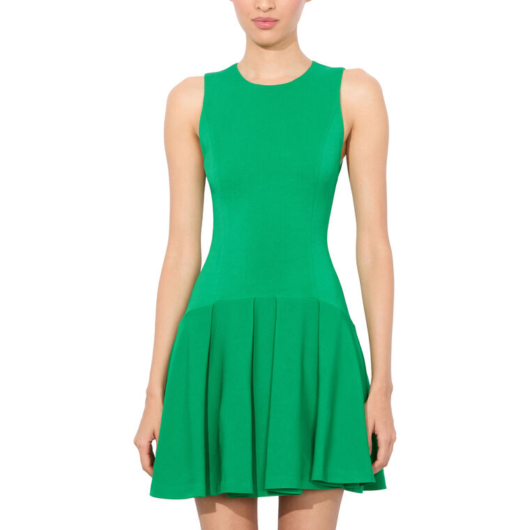 Adley Sleeveless Crew Neck Drop Waist Mini Dress image number null