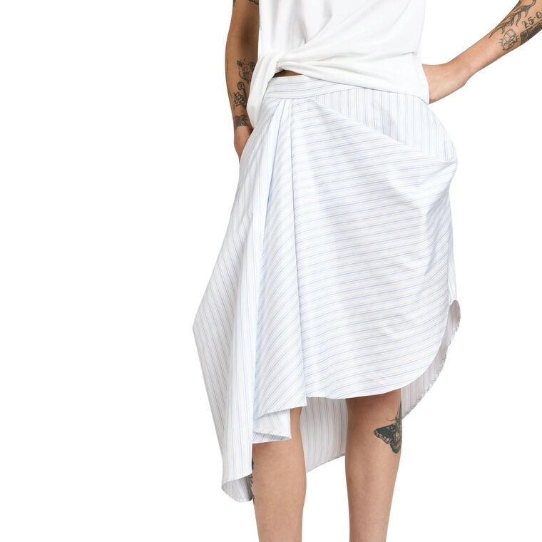 Asymmetric Draped Midi Skirt image number null