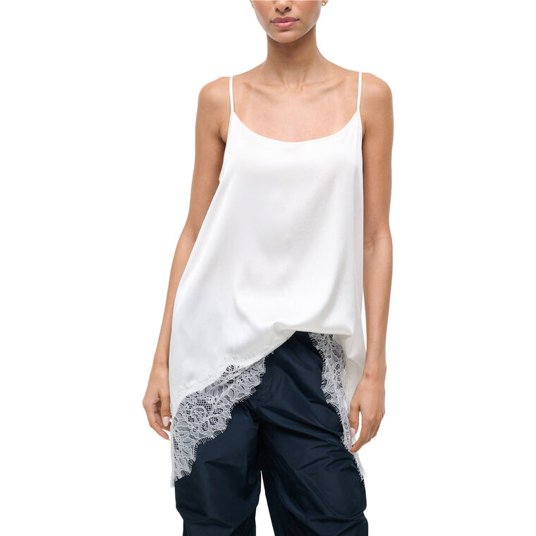 Chloe Lace-Trim Silk Cami image number null