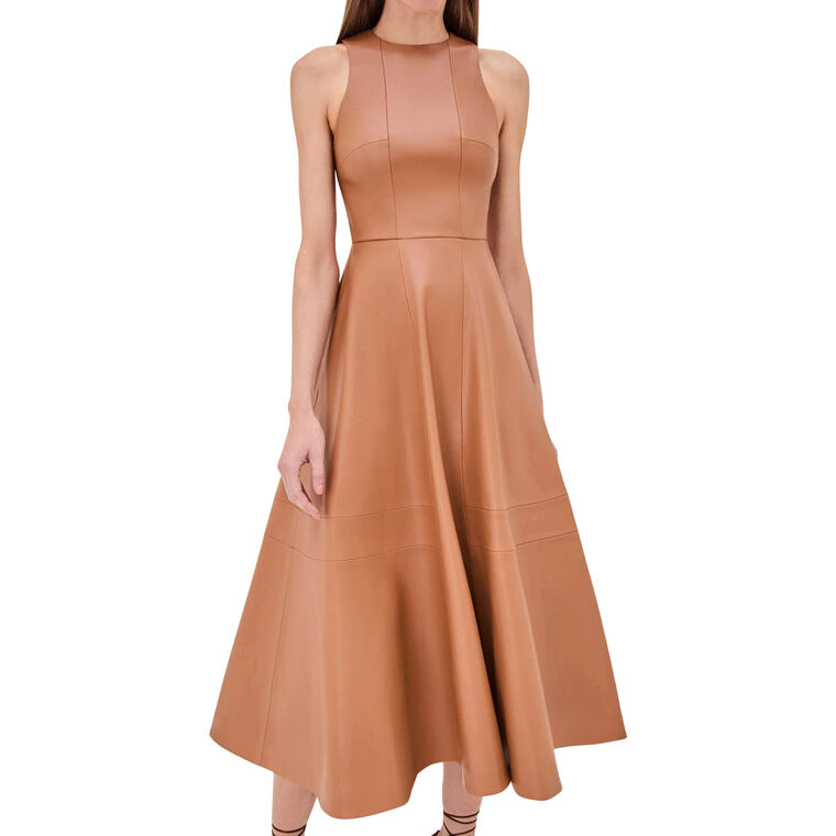 England Vegan Leather Midi Dress image number null
