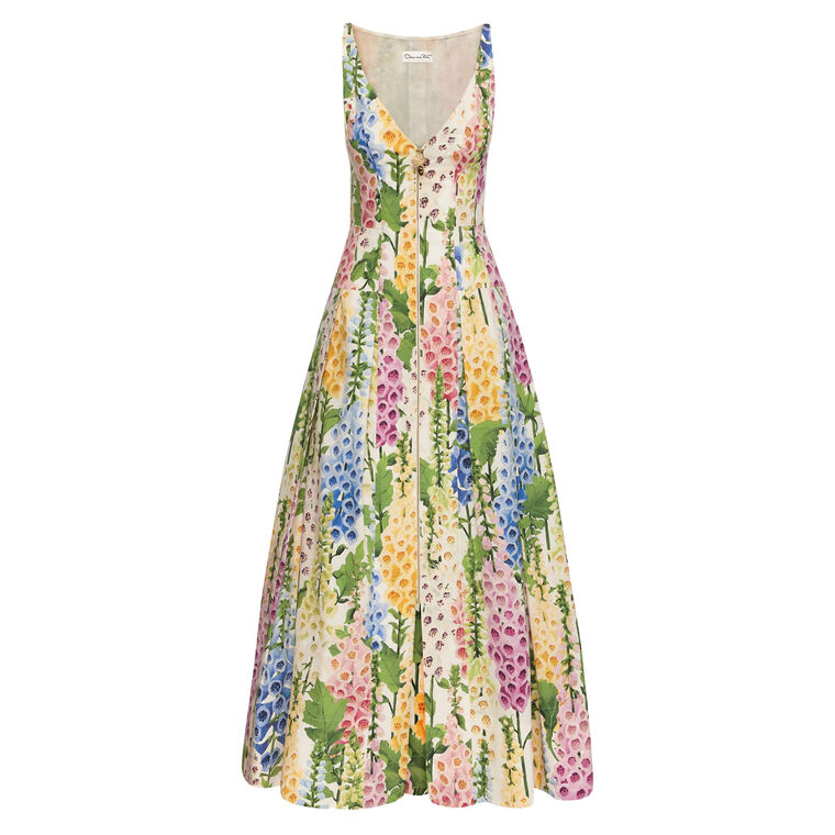 Foxglove Cotton Poplin Dress image number null