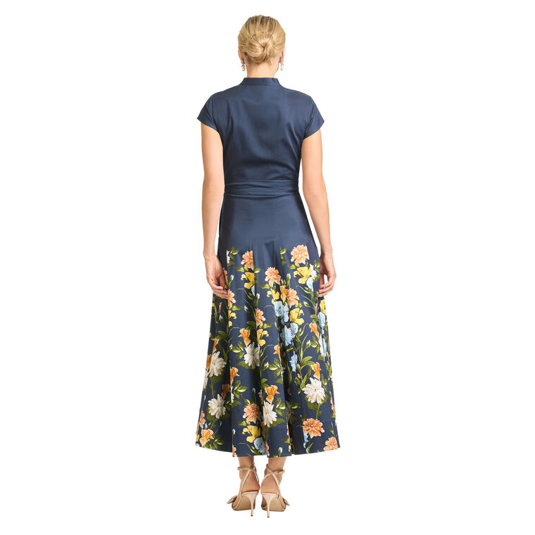 Ganika Short Sleeve Belted Midi Dress image number null