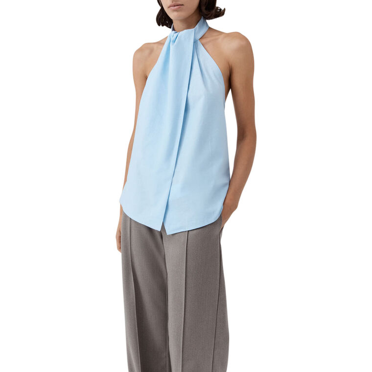 Oxford Halterneck Tie Back Top image number null