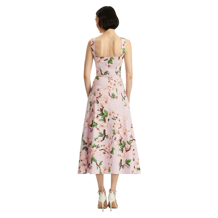 Cherry Blossom Cotton Poplin Midi Dress image number null