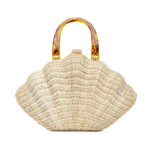 The Coquille Straw Shell Handbag
