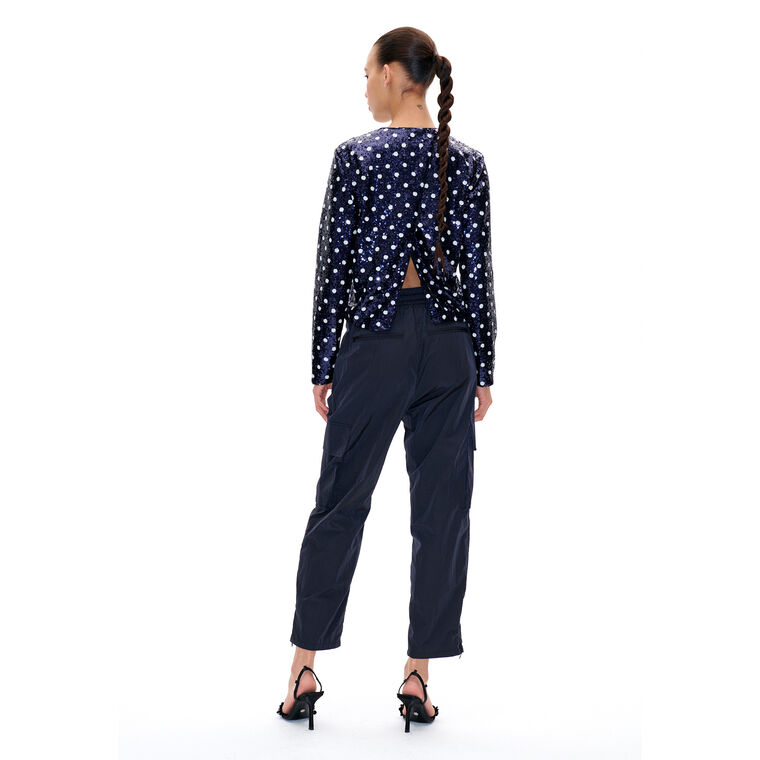 Jiza Sequin Polka Dot Top image number null