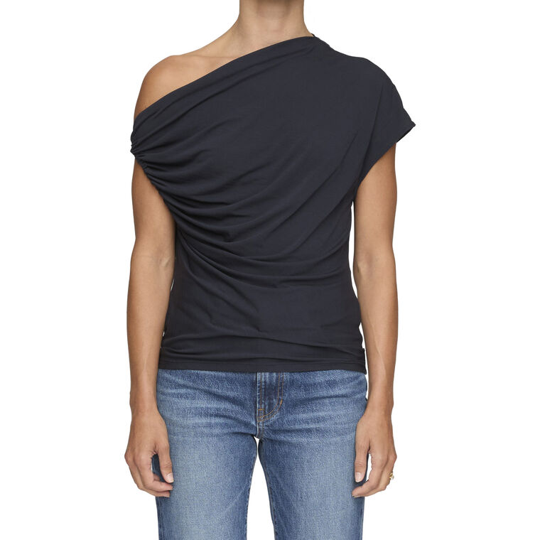 Halle One-Shoulder Jersey Tee image number null