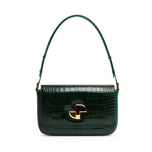 Le Classic Lock bag In Croc Embossed Leather