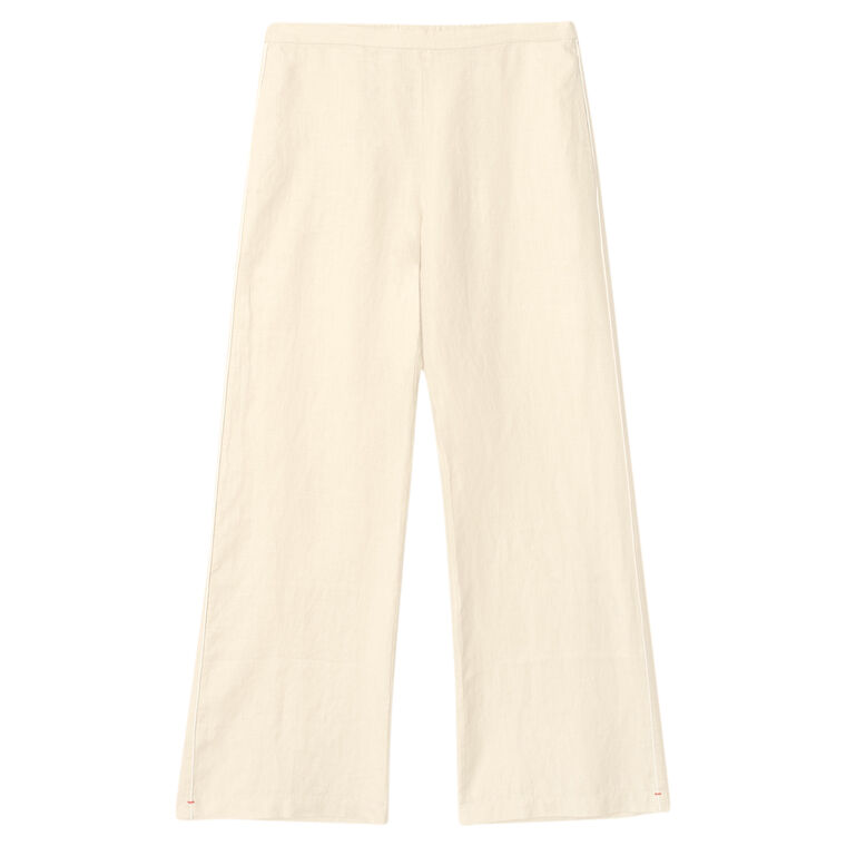 Pippen Linen Straight-Leg Pant With Elasticized Waist image number null