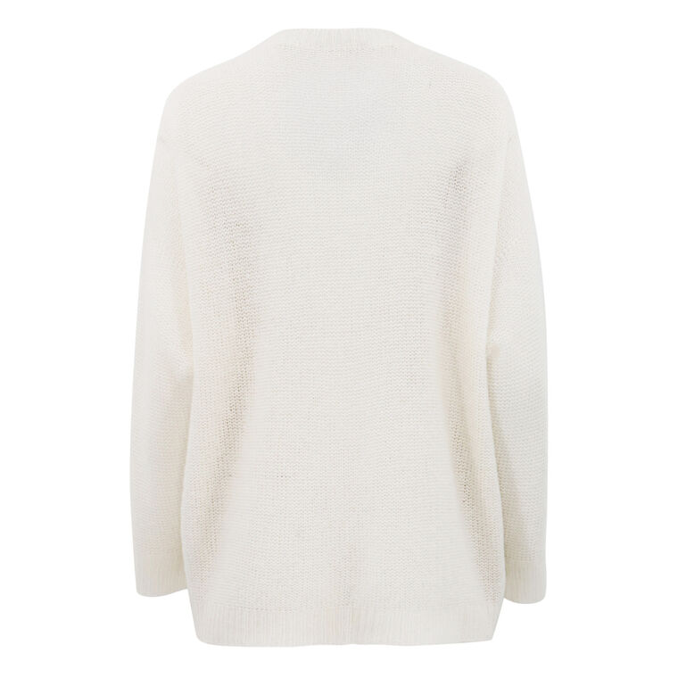 Long Sleeve Sweater In Soft Cashmere-Silk Blend image number null
