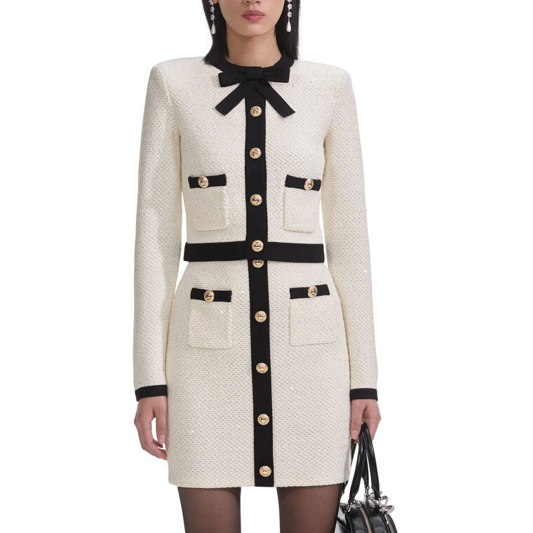 Sequin Knit Mini Skirt image number null