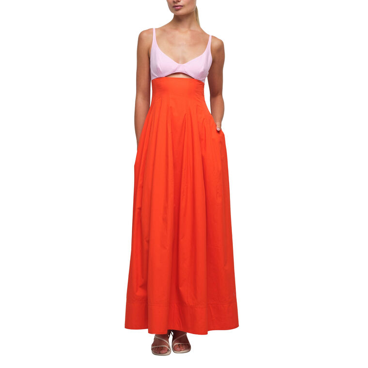Maddy Sleeveless Cutout Cotton Midi Dress image number null