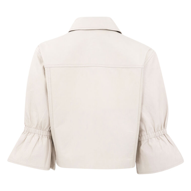 Carolina Cropped Ruffle Sleeve Jacket image number null