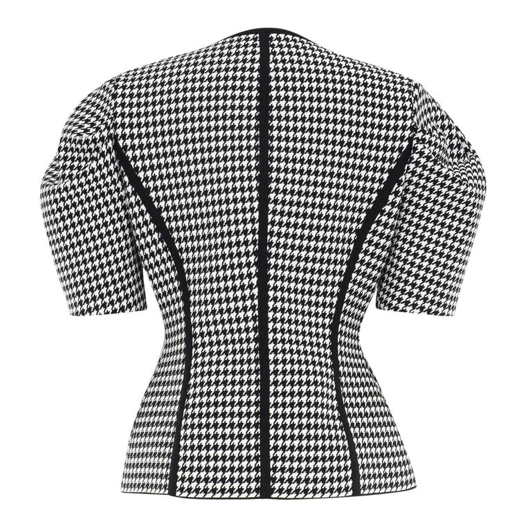 Lucia Houndstooth Puff Sleeve Top image number null