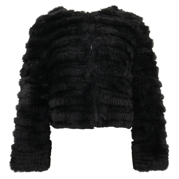 Fawn Faux Fur Textured Jacket image number null