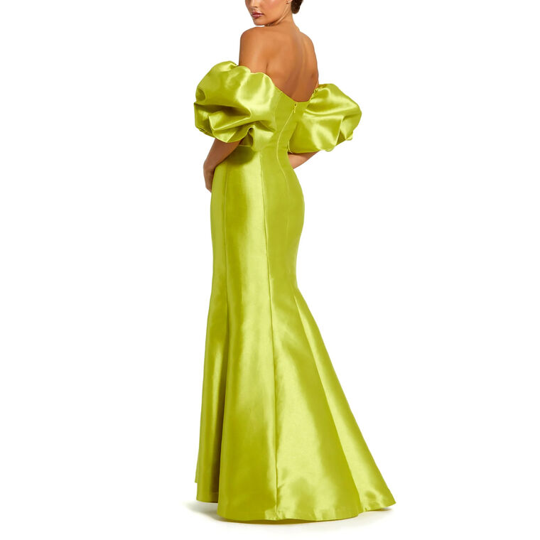 Sweetheart Off The Shoulder Puff Sleeve Gown image number null
