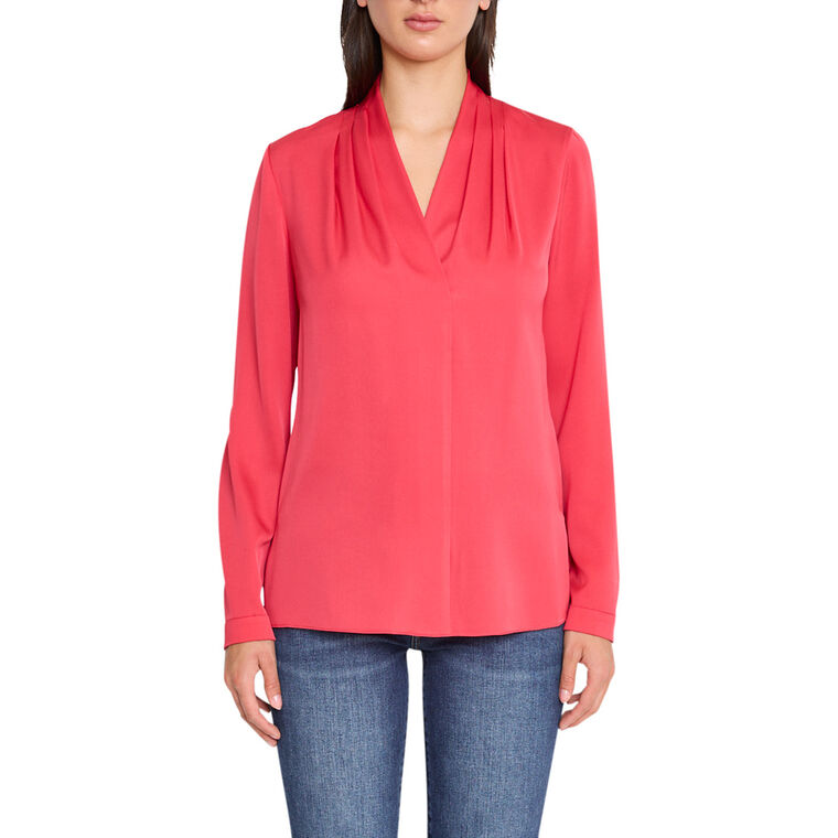 Nellie Long Sleeve Stretch Silk Georgette Top image number null