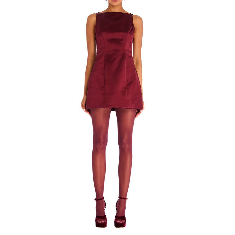 Livie Sleeveless Satin Mini Dress image number null