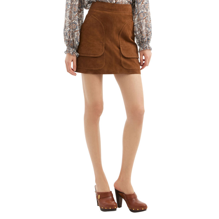 Norwood Suede Mini Skirt image number null