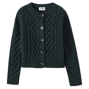 Malia Cropped Modern Cable Cardigan