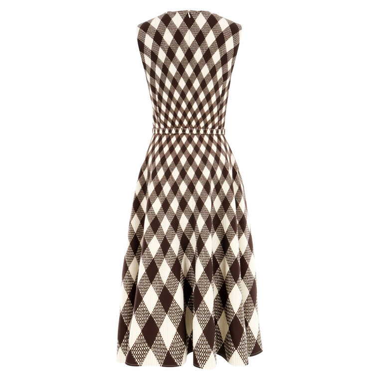 Argyle Degrade Wool Dress image number null