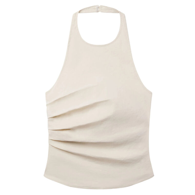 Sylvie Linen Halter Top image number null