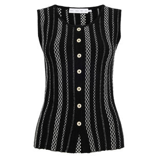 Alyna Vest In Textured Knit