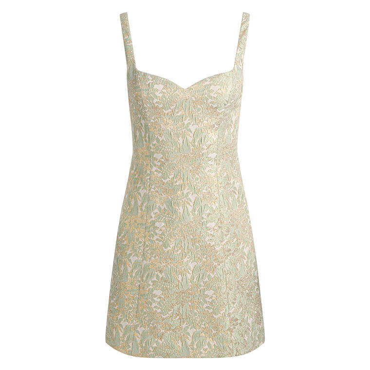 Eve Sleeveless Sweetheart Neckline Embroidered Mini Dress image number null