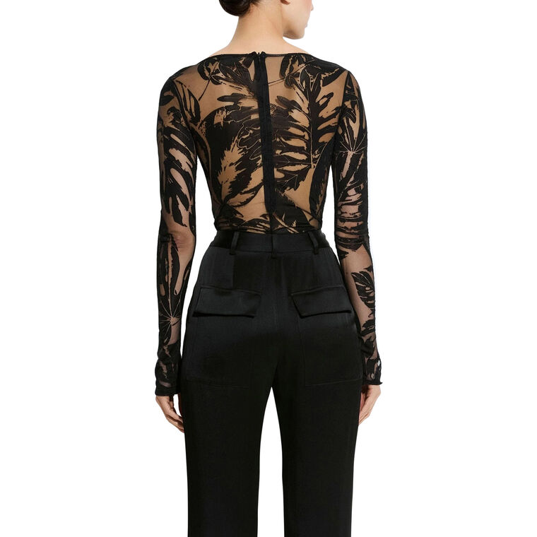 Burnout Jersey Long Sleeve Boatneck Bodysuit image number null