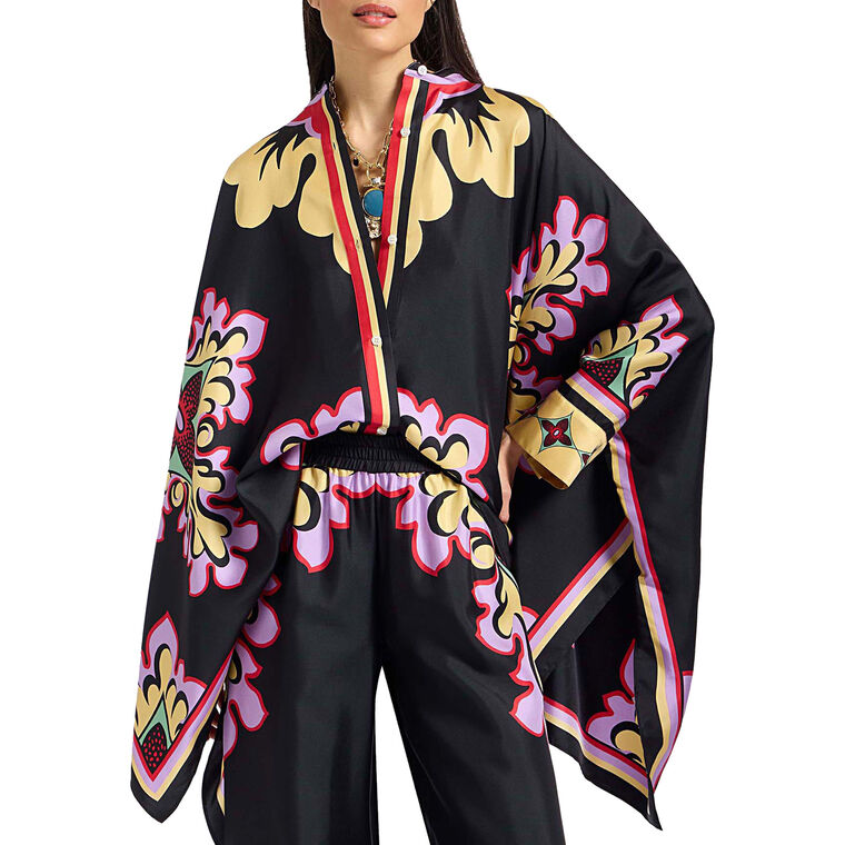 Foulard Long Sleeve Silk Shirt image number null