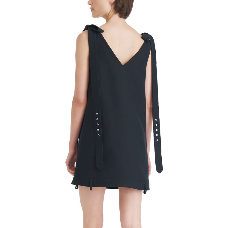 Sleeveless Shoulder Tie Mini Dress image number null