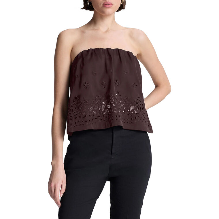 Dalia Strapless Embroidered Top image number null