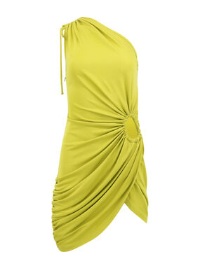 Draped One-Shoulder Mini Dress