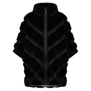 Faux Fur Short Sleeve Slouch Jacket