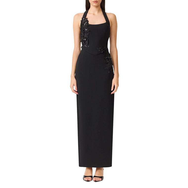 Odelia Beaded Halter Neck Gown image number null